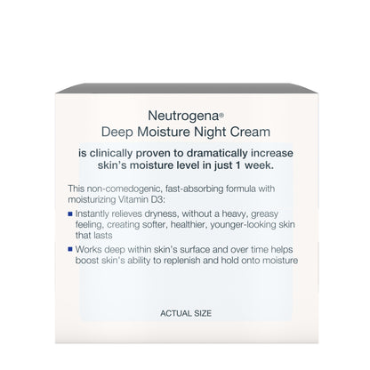 Neutrogena Deep Moisture Night Cream with Glycerin, Moisturizing, 2.25 oz