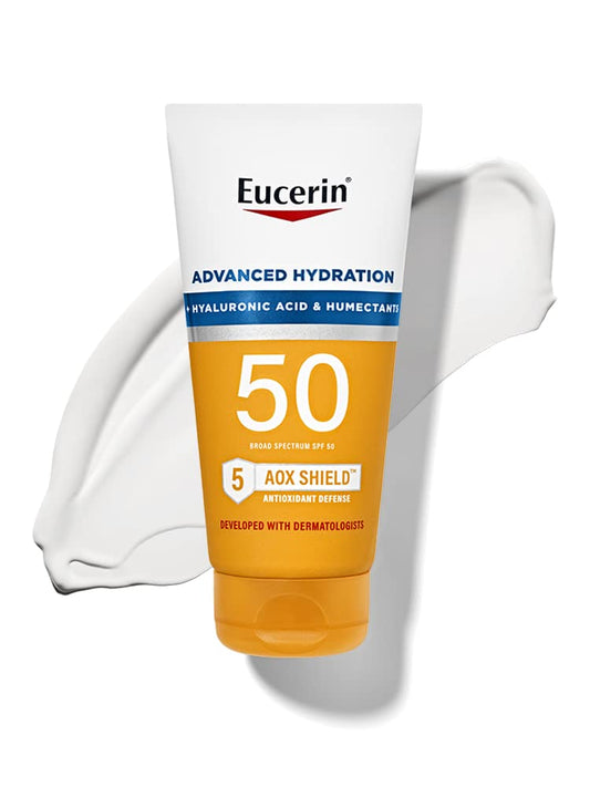 Eucerin, Advanced Hydration, Lightweight Sunscreen Lotion, SPF 50, For Sensitive Skin