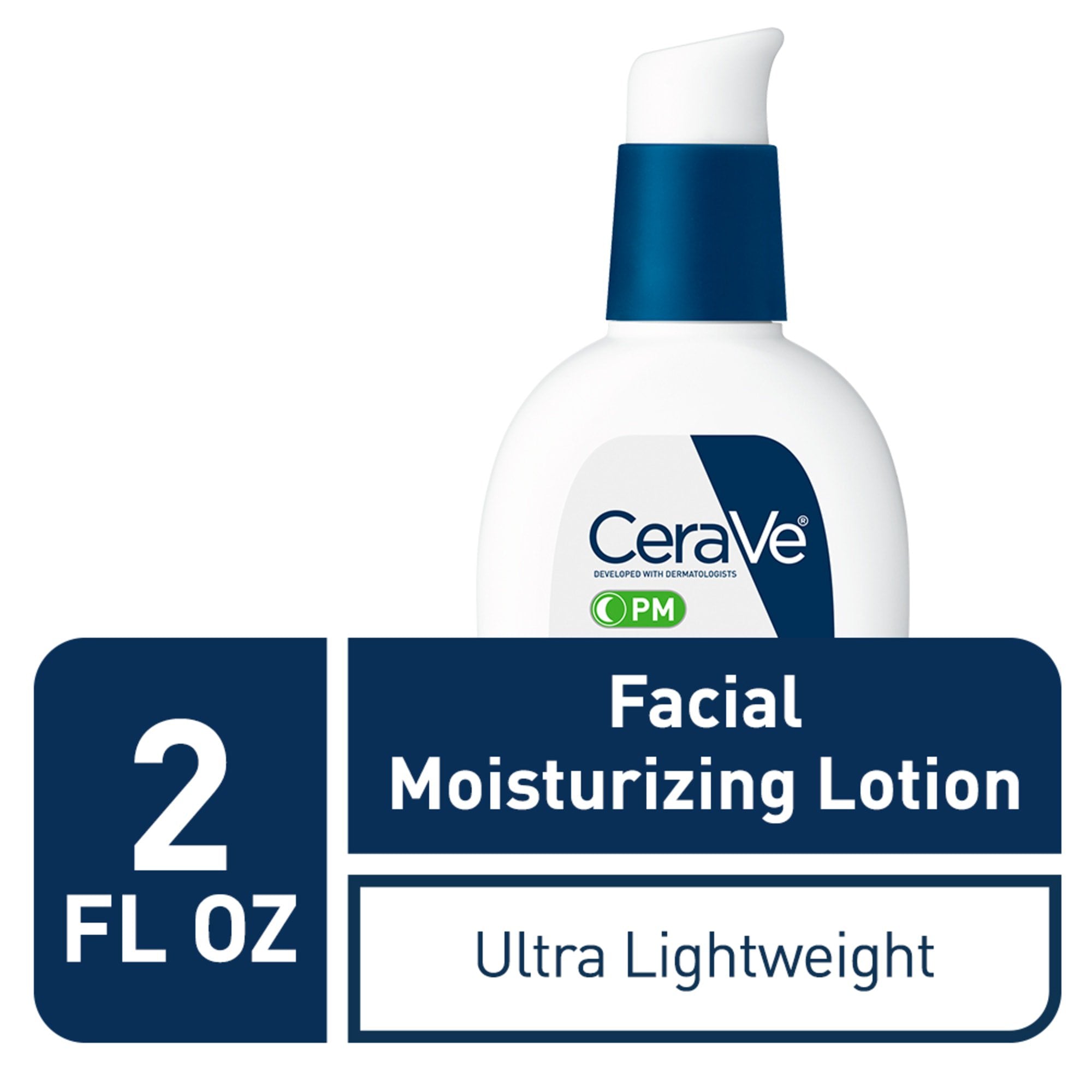 CeraVe PM Facial Moisturizing Lotion, Face Moisturizer for Night Use, 2oz & 3oz
