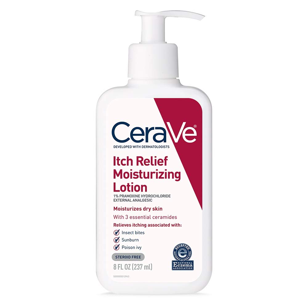 Itch Relief Moisturizing Lotion Fragrance Free with Essential Ceramides 8oz & 16oz