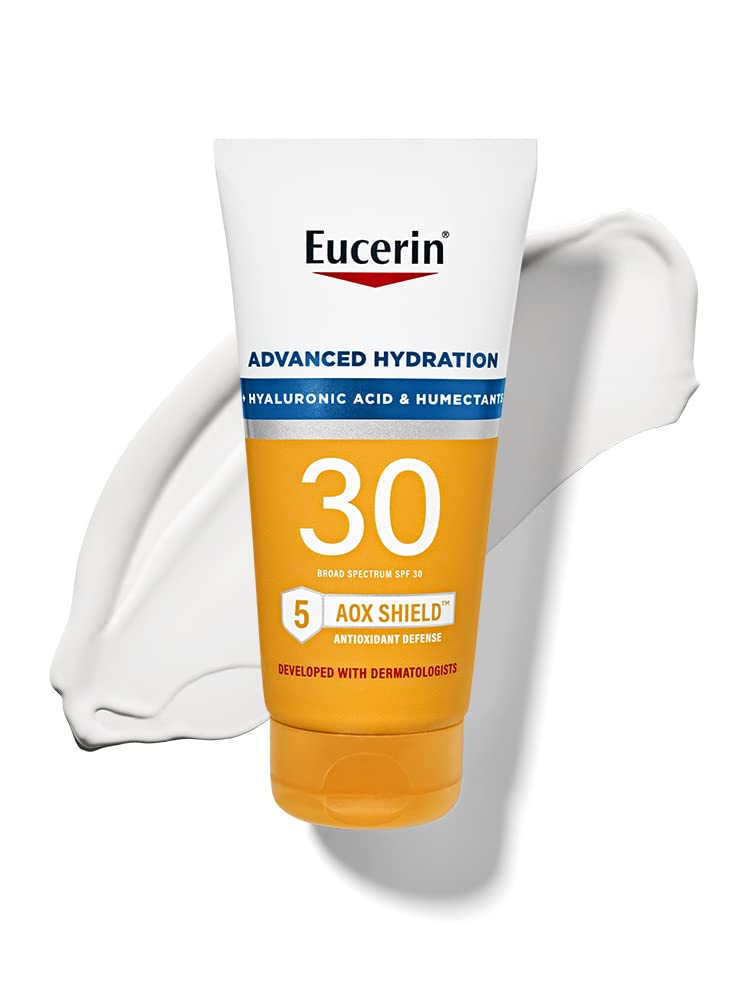 Eucerin, Advanced Hydration, Lightweight Sunscreen Lotion, SPF 30, Fragrance Free