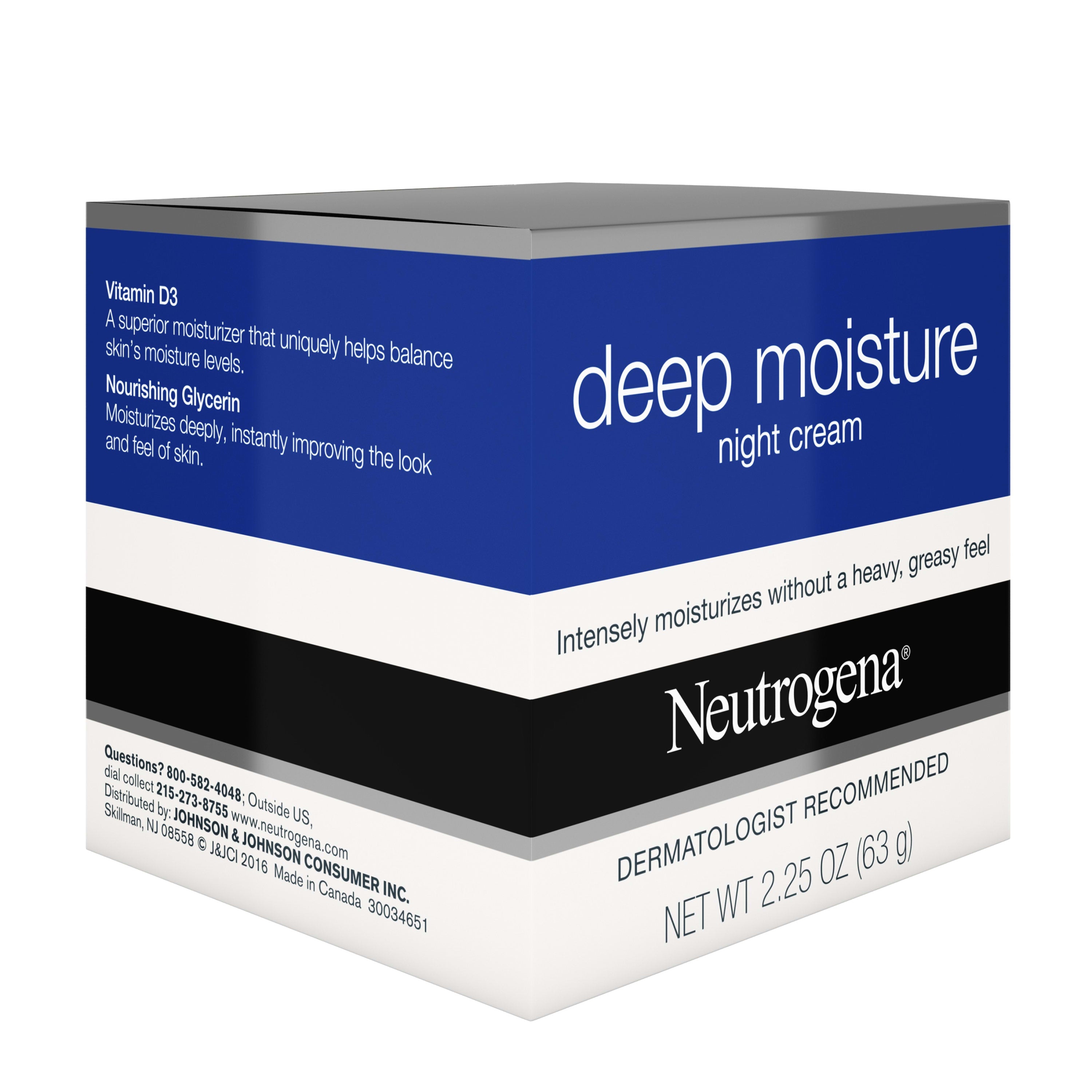Neutrogena Deep Moisture Night Cream with Glycerin, Moisturizing, 2.25 oz