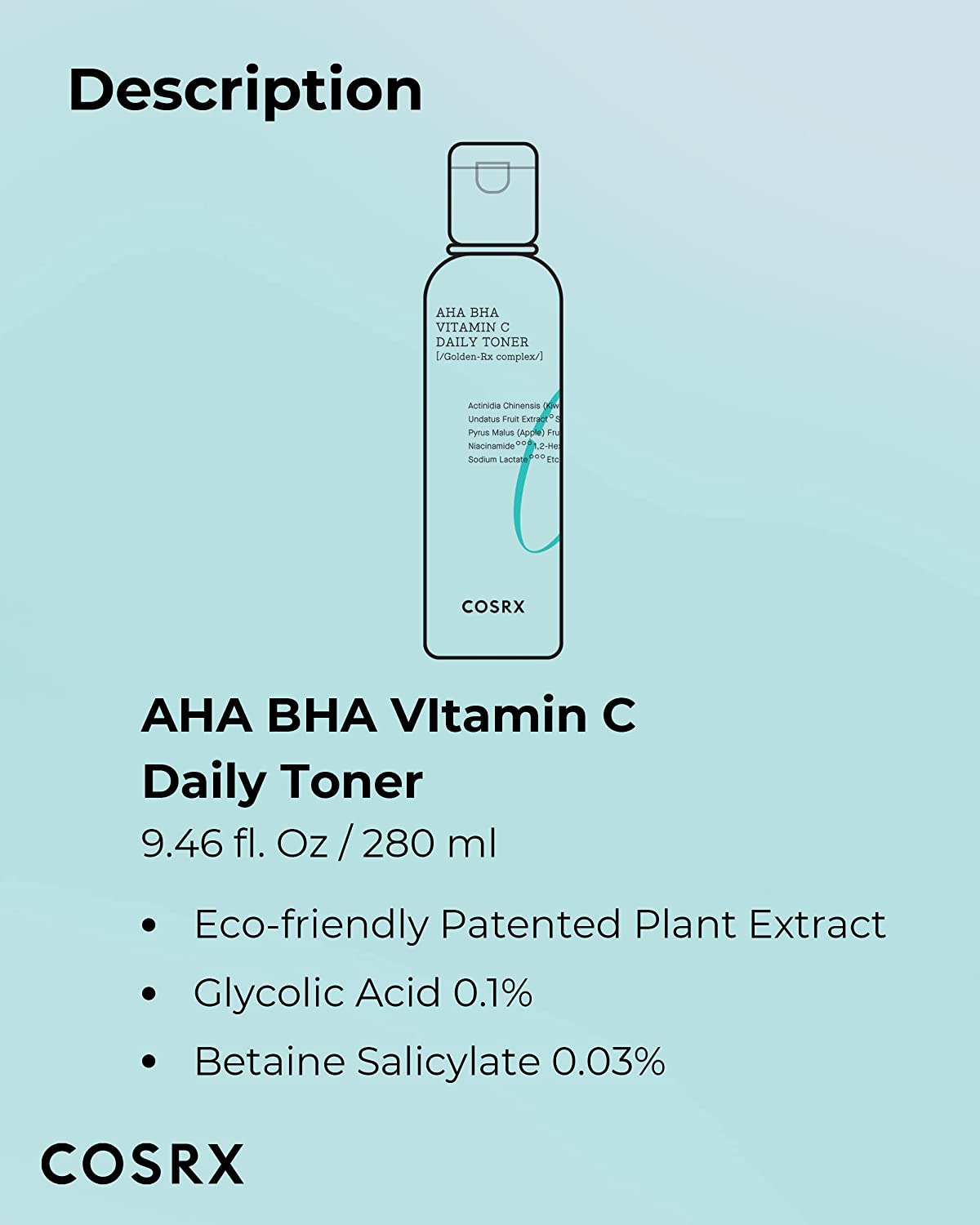 Cosrx REFRESH AHA BHA Vitamin C DAILY TONER 150ML
