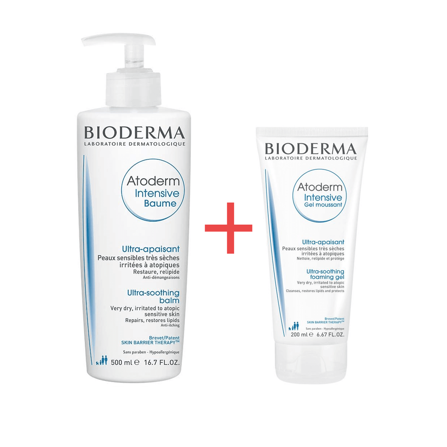 Bioderma Atoderm Intensive Baume 500Ml+ Atoderm Intensive Gel Offer