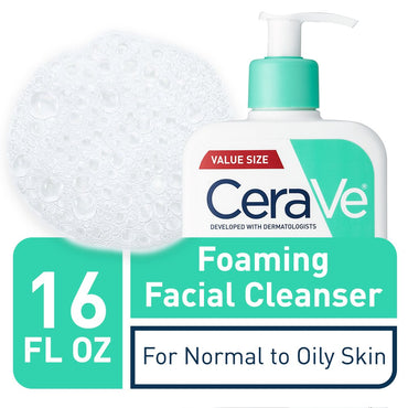 Foaming Face Cleanser Fragrance Free Face Wash with Hyaluronic Acid 16.0fl oz