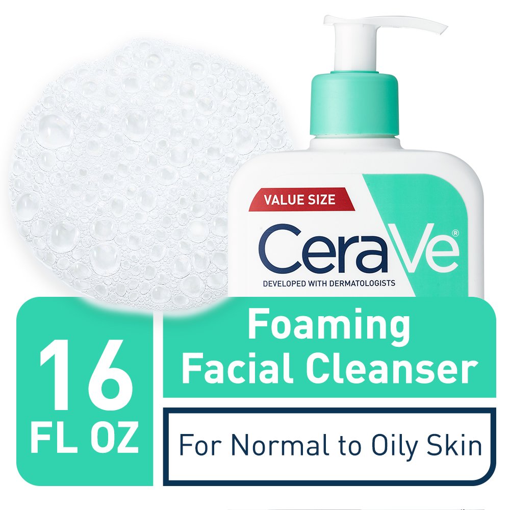 Foaming Face Cleanser Fragrance Free Face Wash with Hyaluronic Acid 16.0fl oz