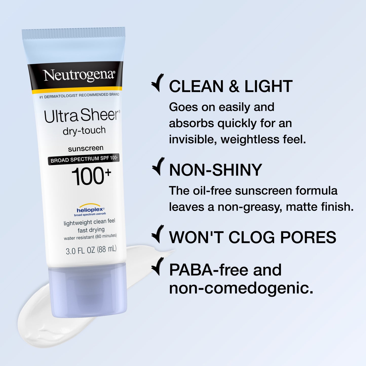 Neutrogena Ultra Sheer Dry-Touch Water Resistant Sunscreen SPF 100+, 3 fl. oz