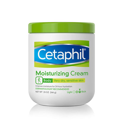 Cetaphil Moisturizing Cream for Dry, Sensitive Skin, Body, 3oz,16 oz & 20 oz