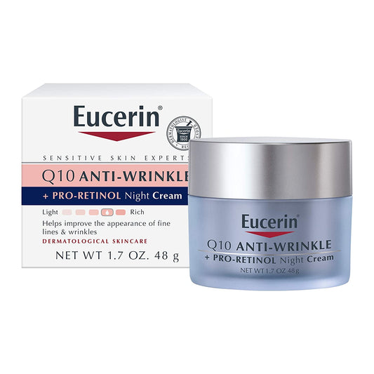 Eucerin, Q10 Anti-Wrinkle + Pro-Retinol Night Cream, 1.7 fl oz (48 g)