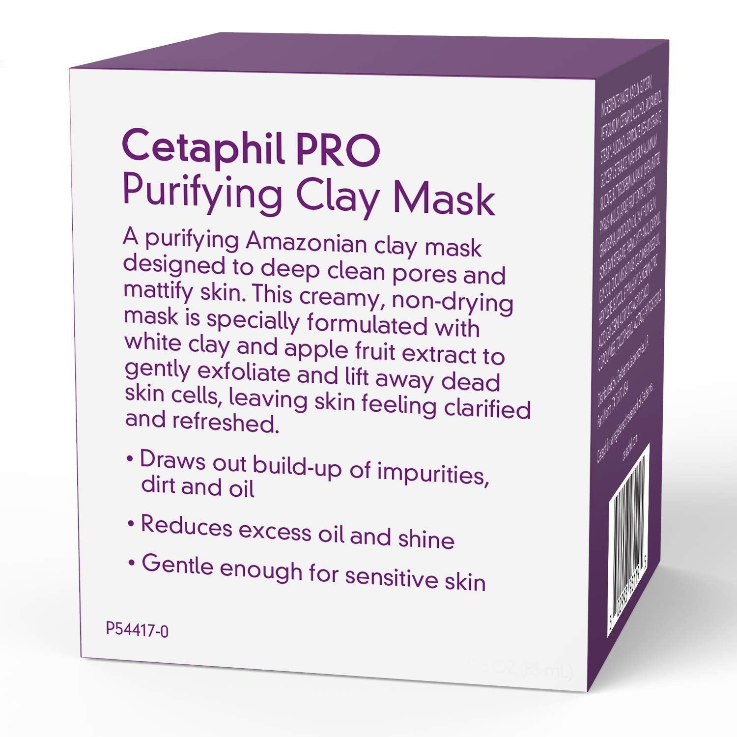 Pro Dermacontrol Purifying Clay Mask With bentonite Clay for Oily, Sensitive Skin, 3 Oz