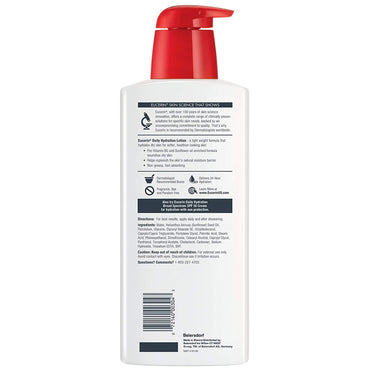 Eucerin, Daily Hydration Lotion, Fragrance Free, 16.9 fl oz (500 ml)