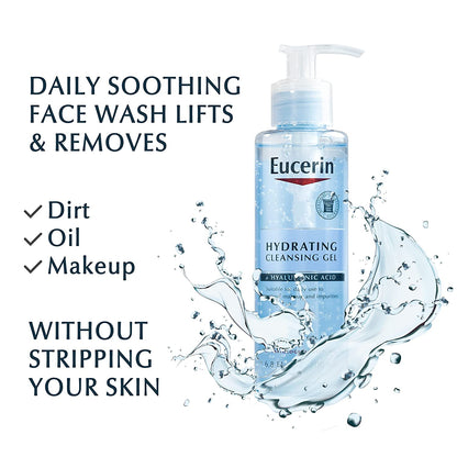 Eucerin, Hydrating Cleansing Gel + Hyaluronic Acid 200ml