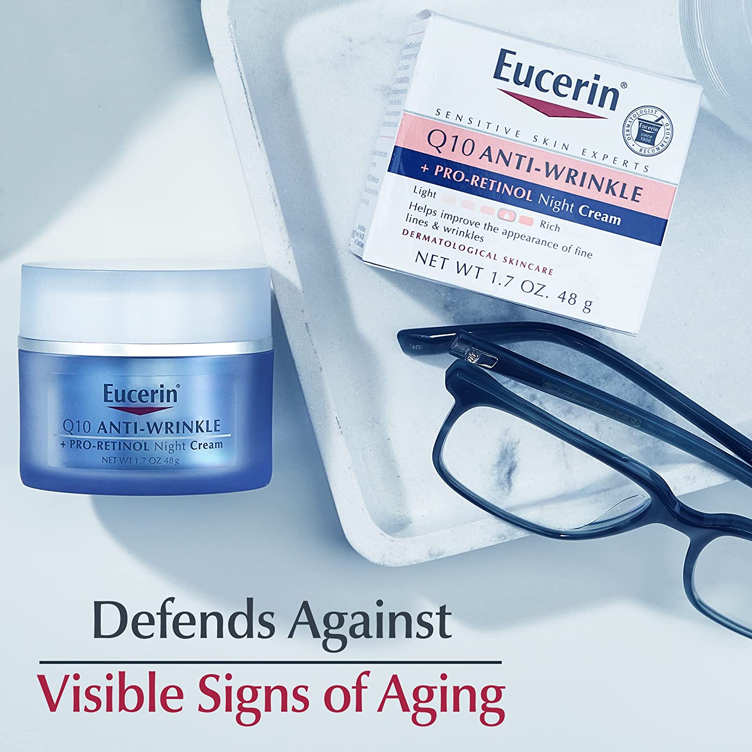 Eucerin, Q10 Anti-Wrinkle + Pro-Retinol Night Cream, 1.7 fl oz (48 g)