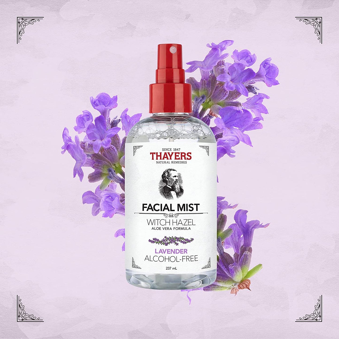 Witch Hazel Alcohol-Free Facial Mist Toner with Aloe Vera Formula Lavender - 8 fl. oz.