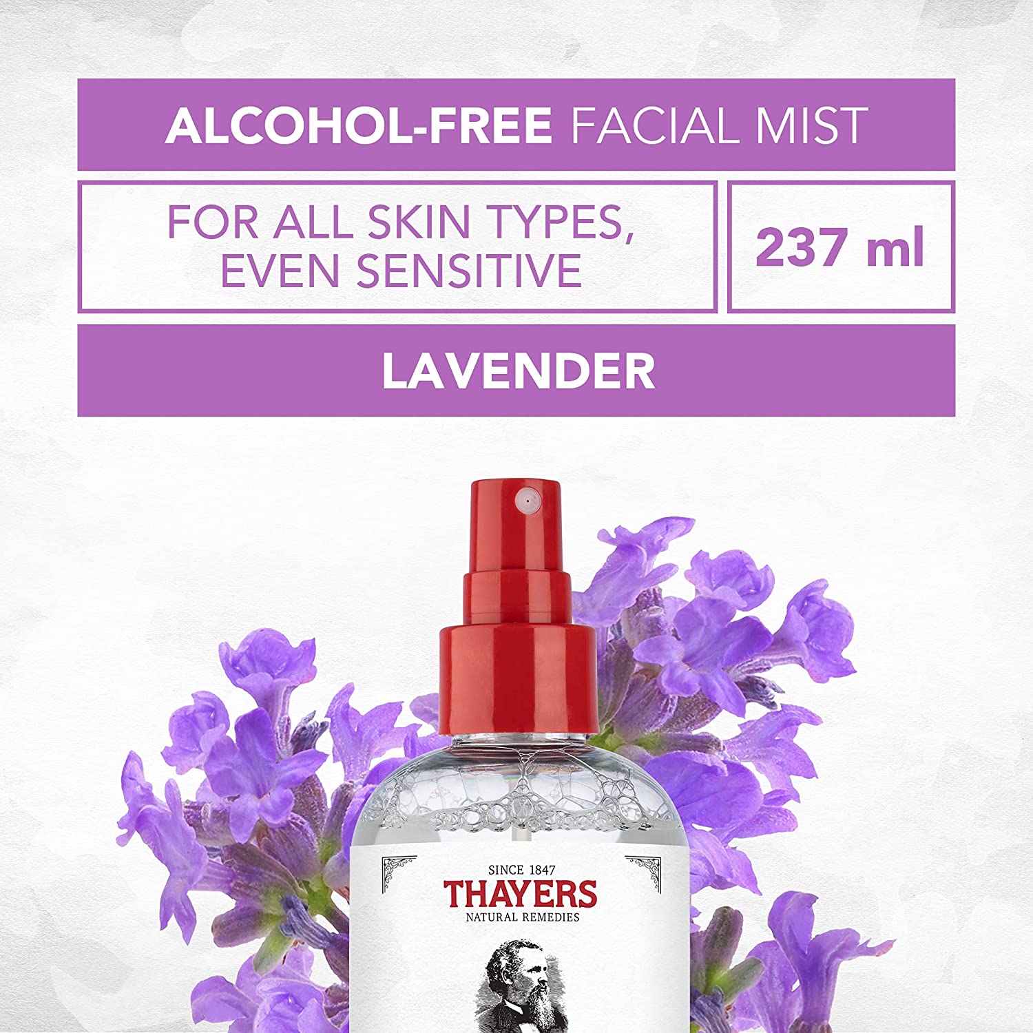 Witch Hazel Alcohol-Free Facial Mist Toner with Aloe Vera Formula Lavender - 8 fl. oz.