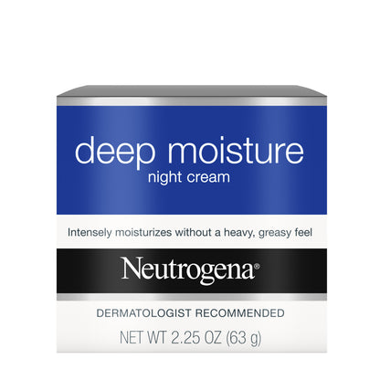 Neutrogena Deep Moisture Night Cream with Glycerin, Moisturizing, 2.25 oz