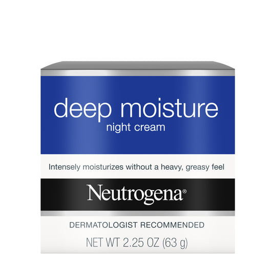 Neutrogena Deep Moisture Night Cream with Glycerin, Moisturizing, 2.25 oz