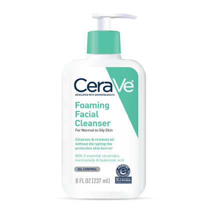 CeraVe Foaming Facial Cleanser, For Normal to Oily Skin