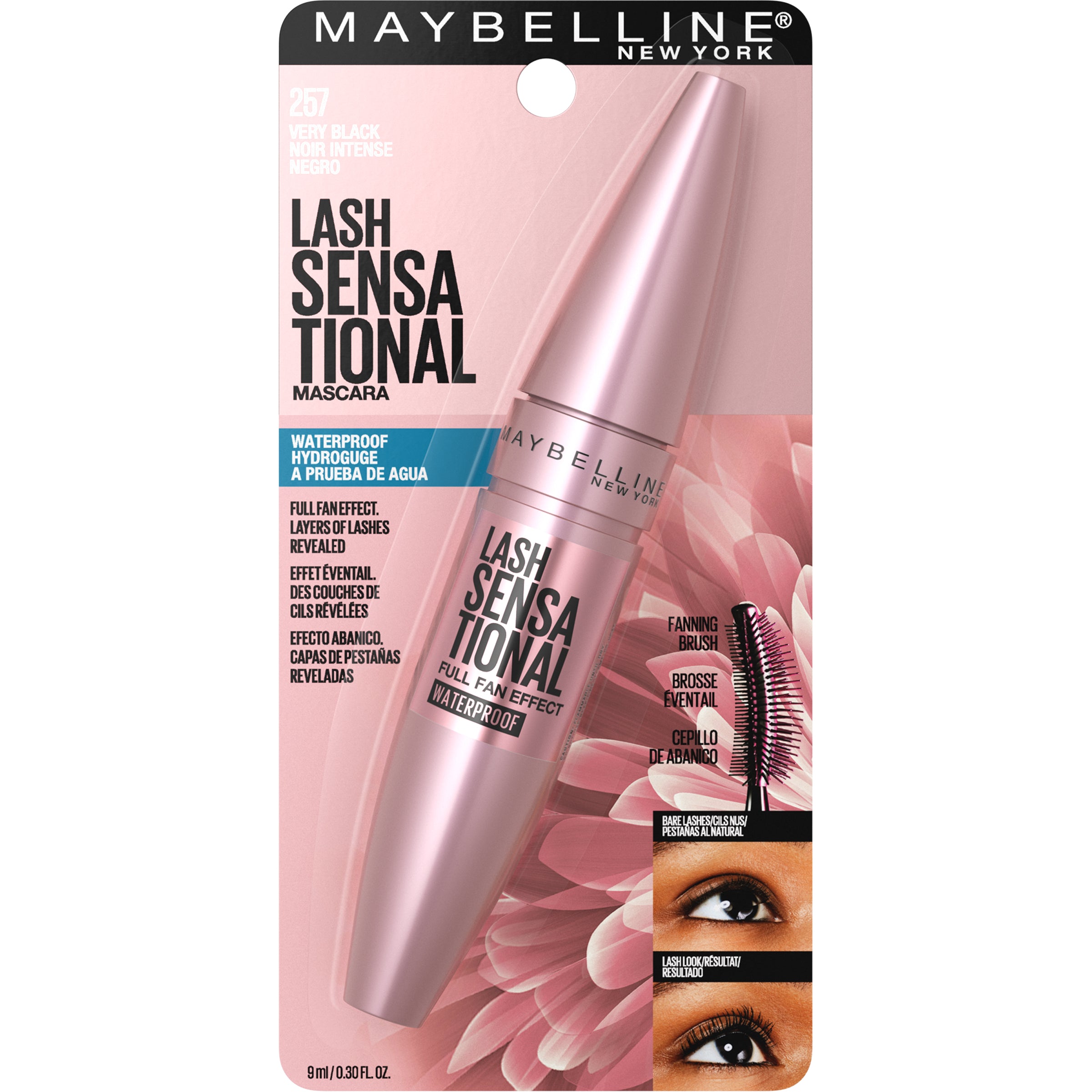 Maybelline Lash Sensational Waterproof Mascara, Very Black, 0.3 fl. oz.black