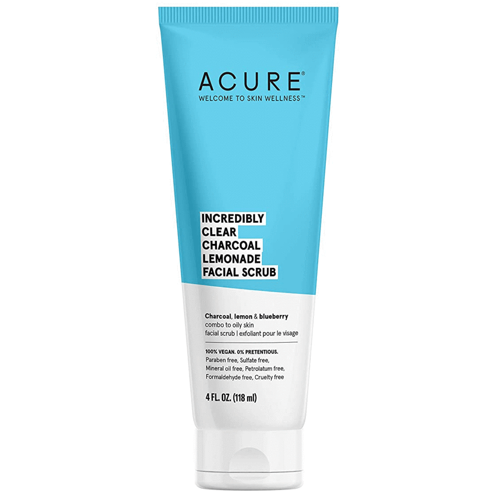 ACURE® Incredibly Clear Charcoal Lemonade Facial Scrub, 4 fl oz (118 ml)