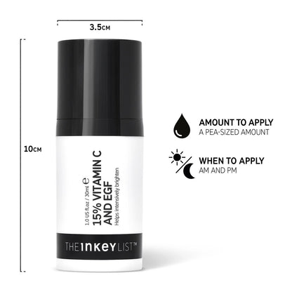 The Inkey List 15% Vitamin C + EGF Serum