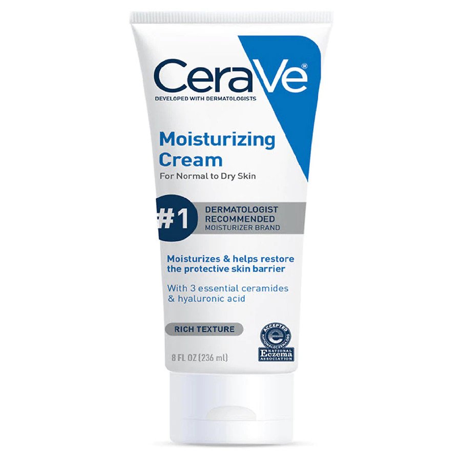 CeraVe Moisturizing Cream, For Normal to Dry Skin, 1.89 fl oz & 8 fl oz