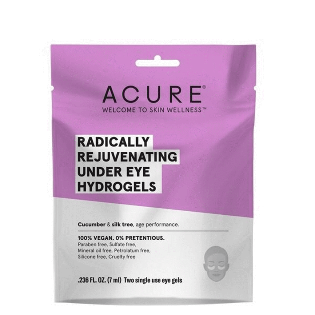 ACURE® Radically Rejuvenating Under Eye Hydrogels Beauty Mask, 2 Single Use Eye Gels, 0.236 fl oz (7 ml)