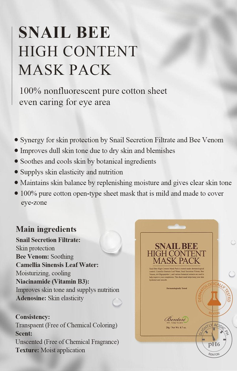 Snail Bee HighContent Mask Pack 1ea